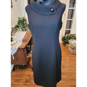 Little Black Dress Sleeveless sz 8 Sheath Retro Twee Marilyn Monroe Cocktail